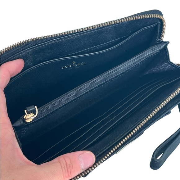 Kate Spade Layton Primrose Black Leather Wallet / Wristlet - Picture 13 of 17